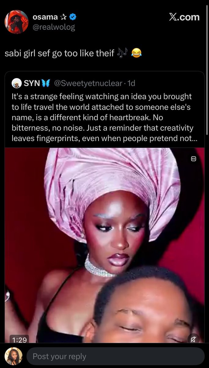 carterdalast's tweet photo. Another one again 
The funniest thing is this idiot paid influencers to start calling Ayra Starr thief claiming she stole her idea🤣🤣🤣🤣
Anyways when you’re done you’ll go back to the khai asylum you came from https://t.co/DlfXq91MWR