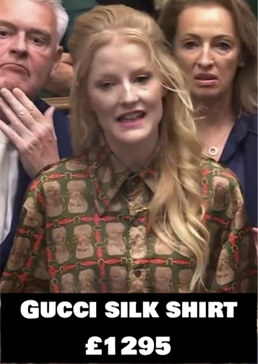 suespeaksup's tweet photo. Gucci shirt worth £1295 however I’m sorry Hannah you can’t polish a turd 🤔 https://t.co/VaQKjdDVrs