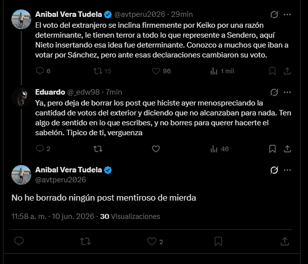 _edw98's tweet photo. @avtperu2026 ahora que dirás? me bloqueas y te quieres hacer el "machito" insultándome? Este es el nivel de debate que tiene alguien que quiere postular a un doctorado? https://t.co/1Qk7WUXEy9