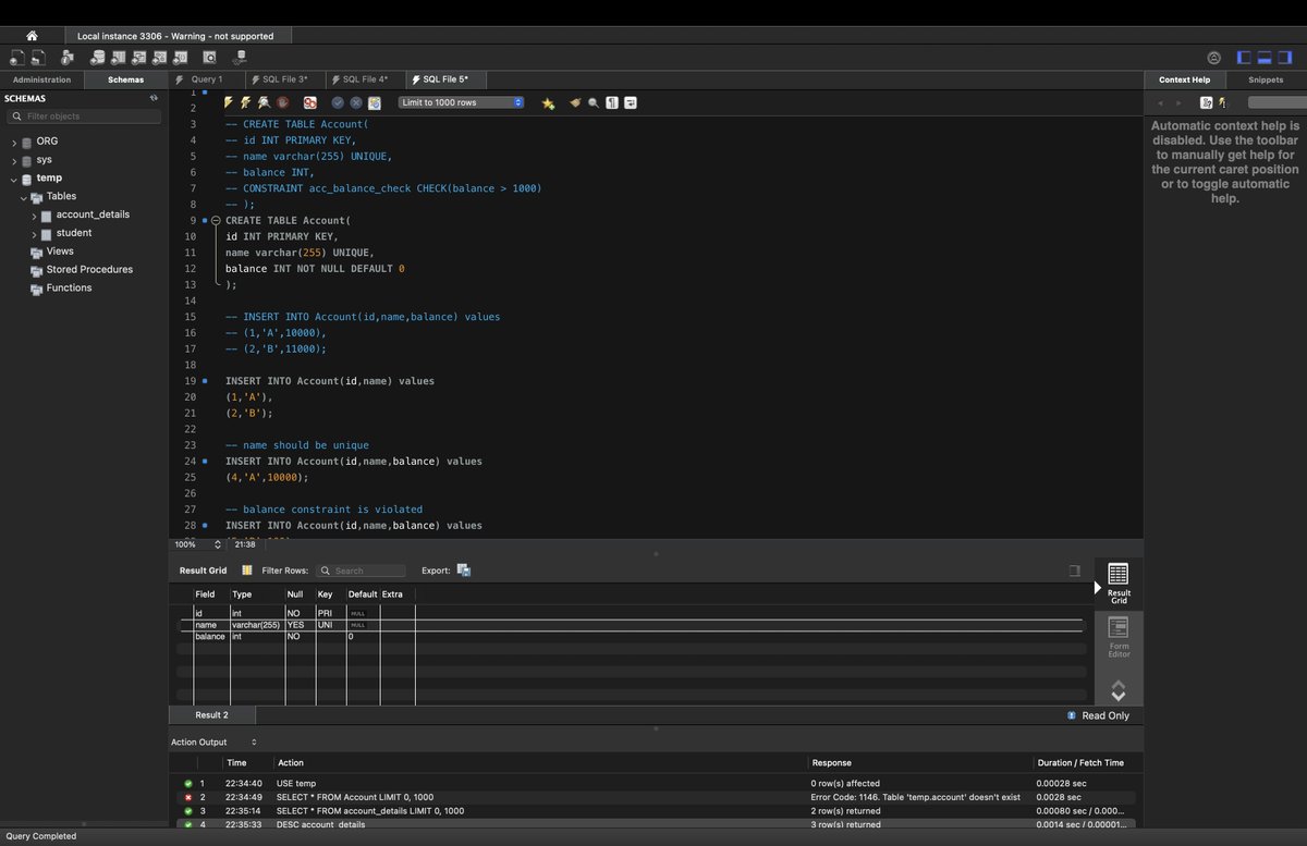 Rohan_269's tweet photo. Day 9/20: Started learning DBMS π
Lec 9: 50% done β
Made steady progress through Lecture 9 and completed half of it today.
Taking it step by step and strengthening my DBMS fundamentals along the way. ππ»
#DBMS #Learning #CodingJourney #Tech #CodeHelp https://t.co/QODSAiQHI2