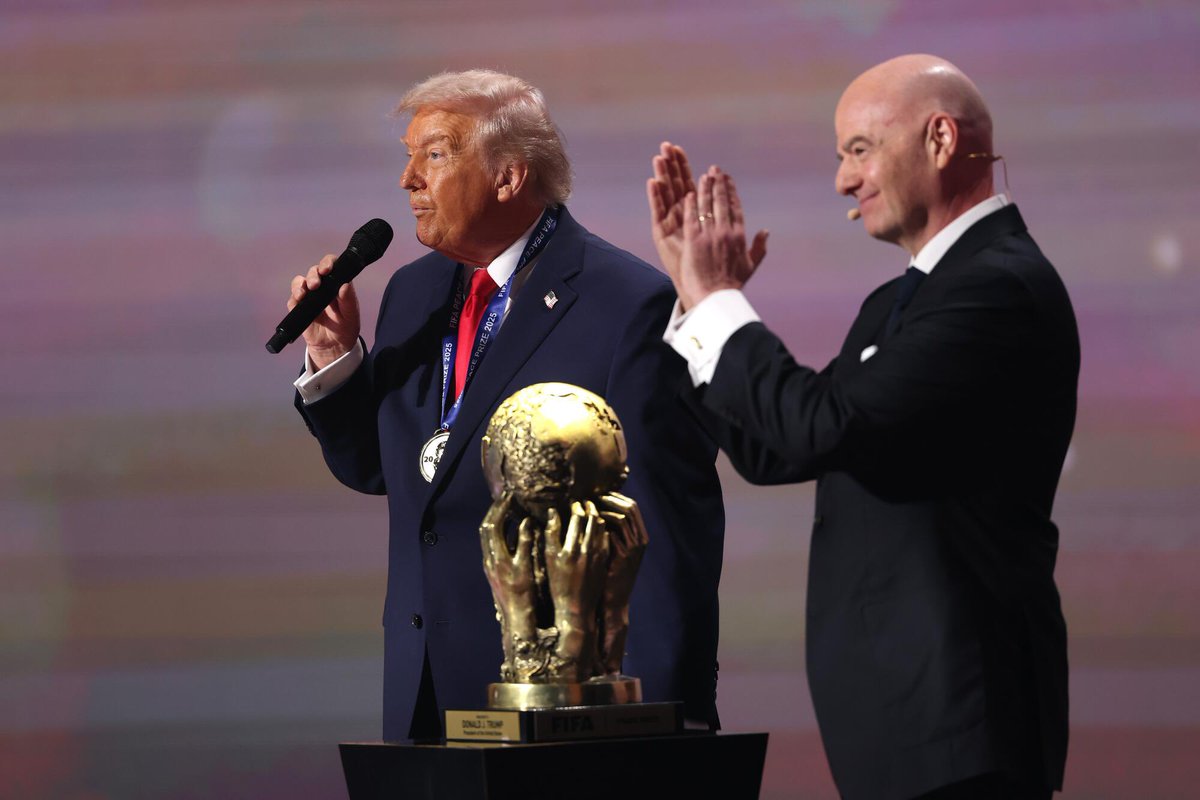 MickyJnr__'s tweet photo. 🚨 𝐁𝐑𝐄𝐀𝐊𝐈𝐍𝐆:

Donald Trump has stated that the 2026 FIFA World Cup will be “the most successful World Cup in history.”

On visa policies for the tournament, he added that authorities are working to ensure “only good people enter the country.”

He also revealed discussions with FIFA President Gianni Infantino, saying Infantino told him he has “never seen a World Cup as successful as this one.”

#WorldCupwithMicky