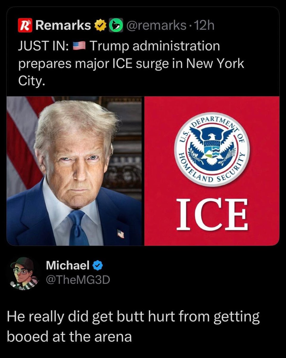 Ohnjaye4's tweet photo. The Big Whiny Orange Baby Dementia Donald @realDonaldTrump @POTUS wants revenge on NYC for being booed -- he screwed over a lot of people so he can fall asleep at the game and leave at halftime -- Trump was an embarrassment ... https://t.co/qFAA53Oe4E