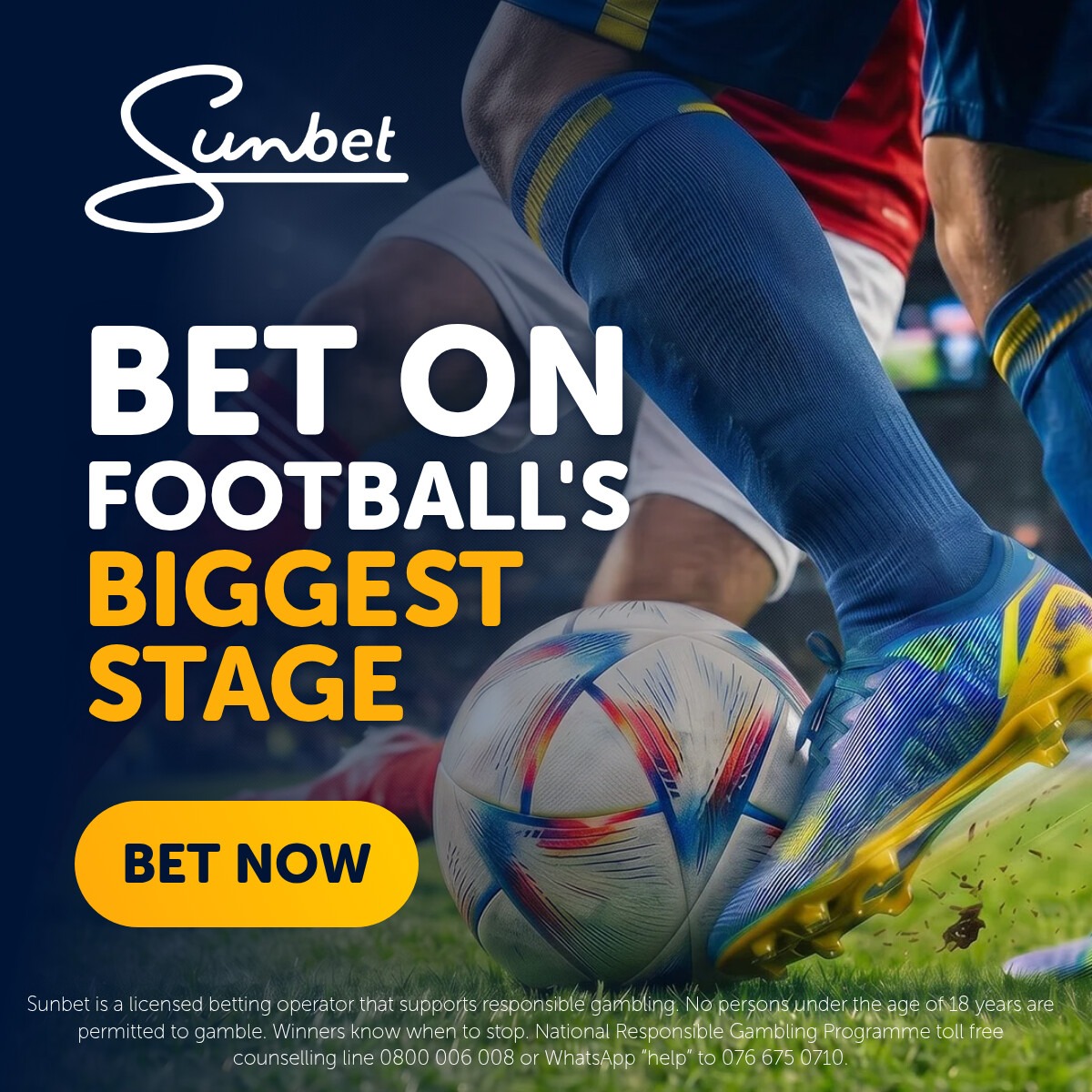 SunbetSA's tweet photo. Back your favourites &amp; make every goal count.