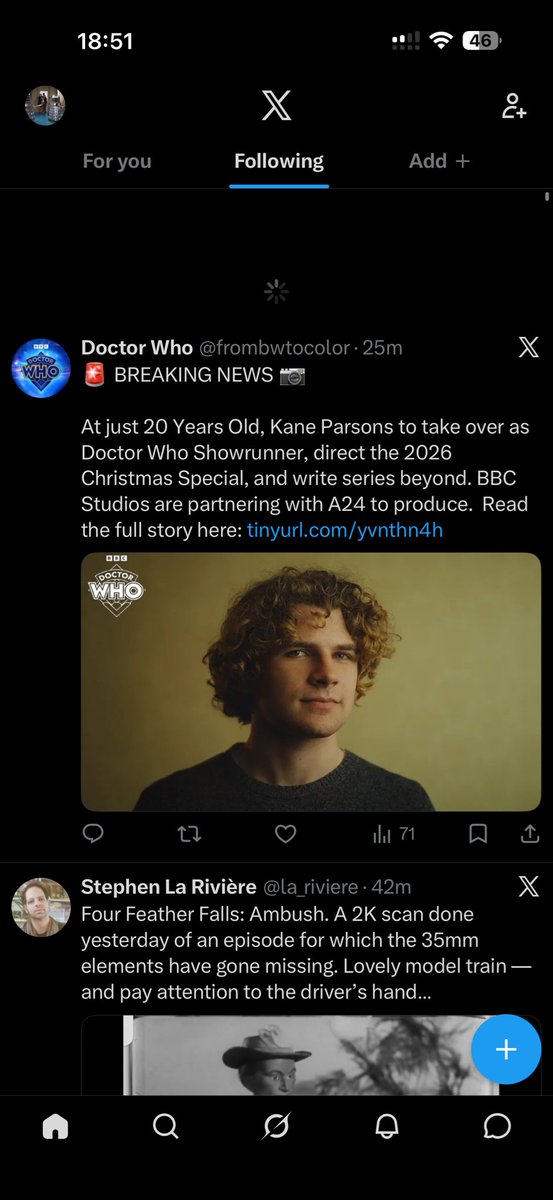 DaleksC's tweet photo. Spare a thought for TintedWho, who wouldn’t have been suspended for a shit joke if the announcement had come last week https://t.co/CZ81bBKFOD
