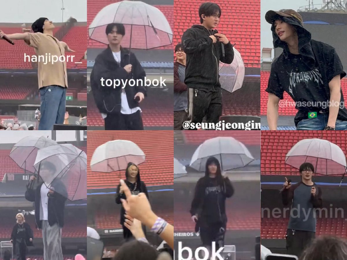 WallFacet_Log's tweet photo. One more:

I didn’t find any videos of Hyunchan using an umbrella🤗 https://t.co/LZfS1327ni