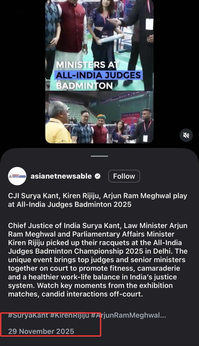Iyervval's tweet photo. Shame on you @paranjoygt @jawharsircar !!! Spreading fake news! @arjunrammeghwal was in Jagannath Puri mandir today. Last I checked that is 8000 kms away. Putting out a video from November 2025? You couldn’t even do a basic check of his timeline? https://t.co/2hKwP40tBH