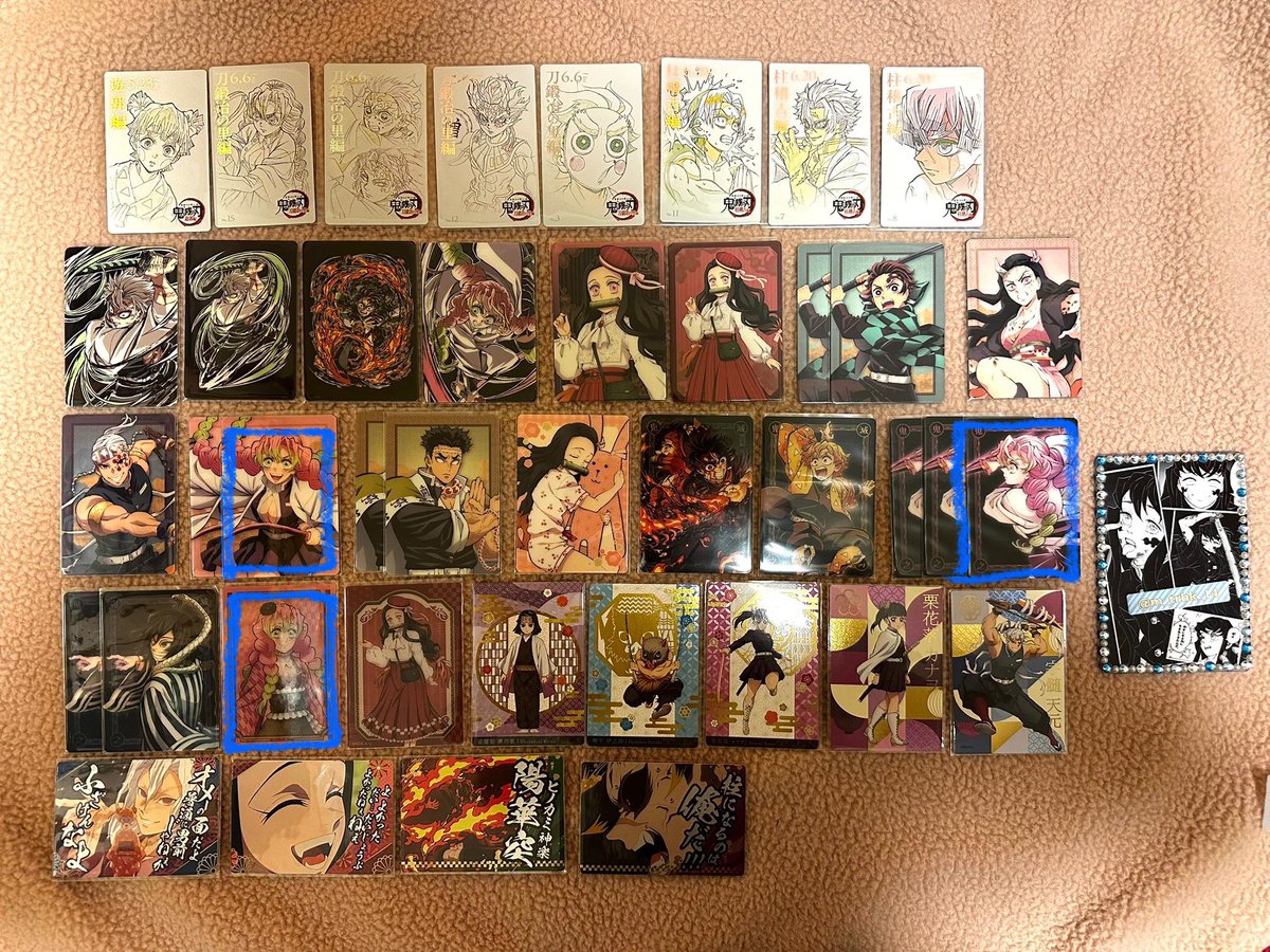 df7_m1's tweet photo. @m_trhk_14 こんばんは、検索より失礼いたします。印をつけたものを1点ずつお譲りいただくことは可能でしょうか？1枚目蜜璃ちゃんを最優先で求めております。ご検討お願いいたします🙇🏻‍♀️ https://t.co/sWbmZUuAB1