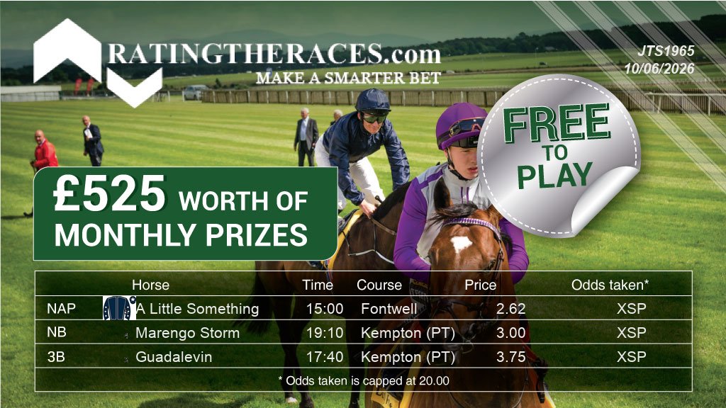 JTS_65's tweet photo. My #RTRNaps are:

A Little Something @ 15:00
Marengo Storm @ 19:10
Guadalevin @ 17:40

Sponsored by @RatingTheRaces - Enter for FREE here: https://t.co/yzhfwbxc5M https://t.co/d24aYSWeJe