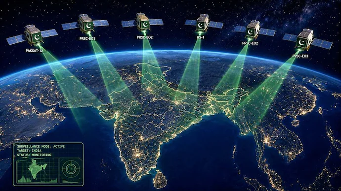 PrakharShrigyan's tweet photo. #Pakistan has launched half a dozen #satellites in 16 months.
They are tracking #India
Pakistan has launched six #Earth_observation satellites in 16 months with substantial #Chinese support
The growing #constellation is seen as #strengthening #Islamabad's ability to #monitor Indian #territory and strategic activity