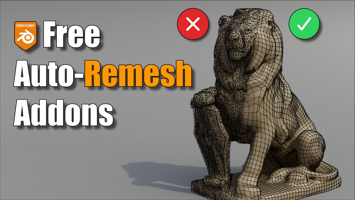 ToshiCG's tweet photo. Made a video about free alternatives to Quad Remesher for Blender. :)

https://t.co/Q1t9aAhuZA
#b3d #retopology https://t.co/DLL4ykyFn9