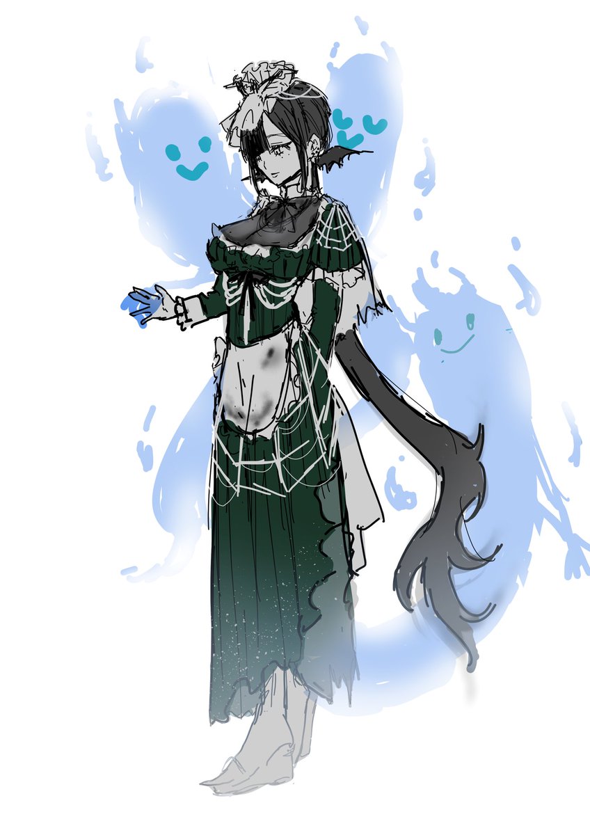 Harusakakei's tweet photo. 今描いてる課題の絵
ディズニーのアトラクションから要素を選ぶやつとクソザコ吸血鬼 https://t.co/ZTwaqC7ivq