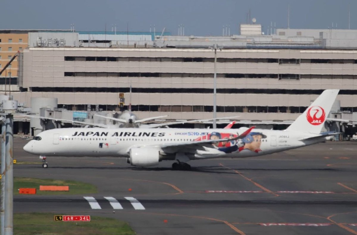 Manami_ModuloX's tweet photo. オータニさん⚾️も
今日でLAST✨かぁ...

#HND
#JAL
#A350_900
#JL326便
#JA08XJ
#DREAMSHOJET
#JALThanksActivity https://t.co/NMwMAtePRH