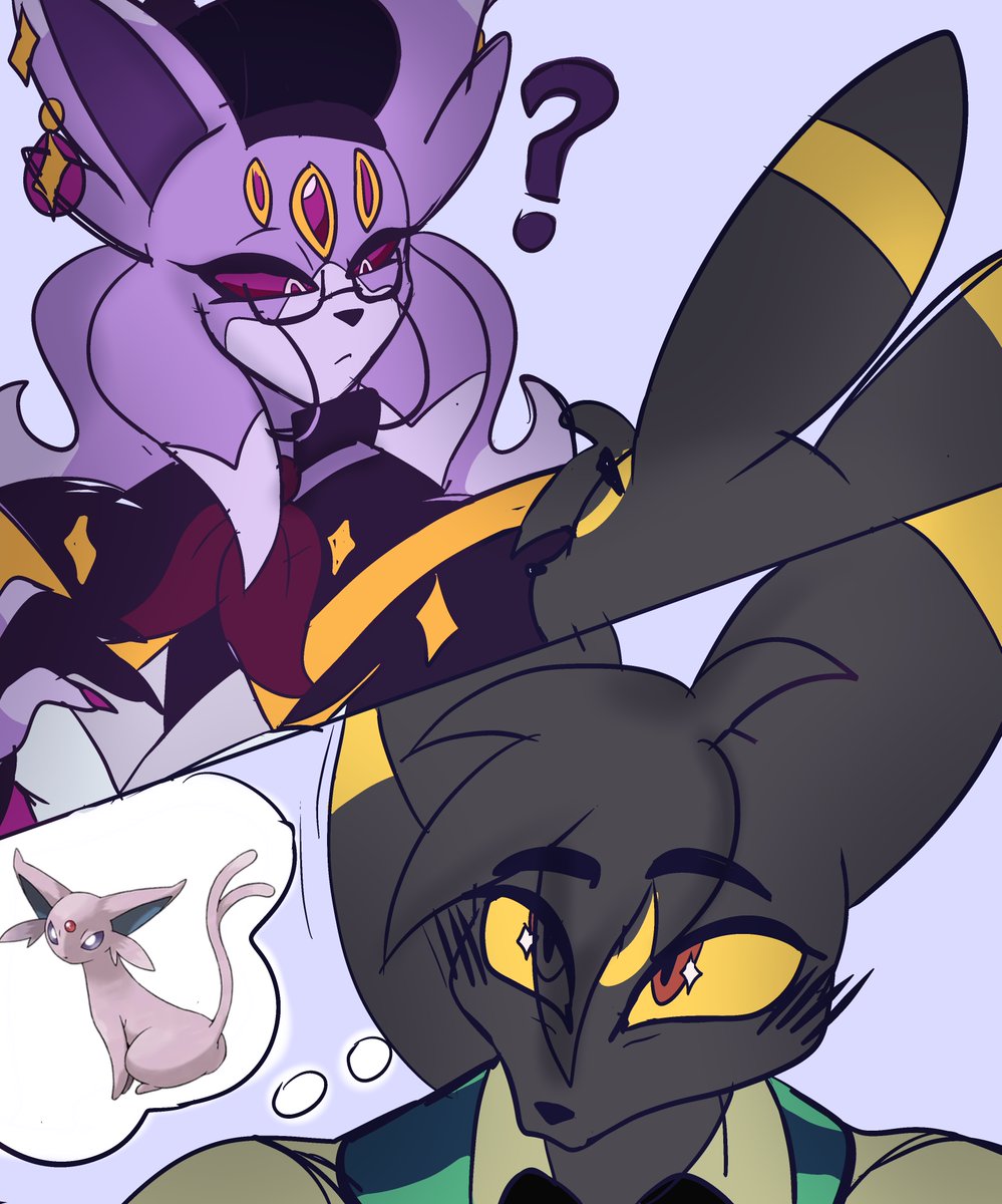 CartoonishDim's tweet photo. An Espeon…?
Lucky(Umbreon)  belongs  to  @odeko_yma 
Psyche(𝙴̶𝚜̶𝚙̶𝚎̶𝚘̶𝚗̶  Nekomata)  belongs  to  me!

#LuckyStar #Pokemon #Umbreon #Espeon #PokemonOC https://t.co/fxJws6fIin