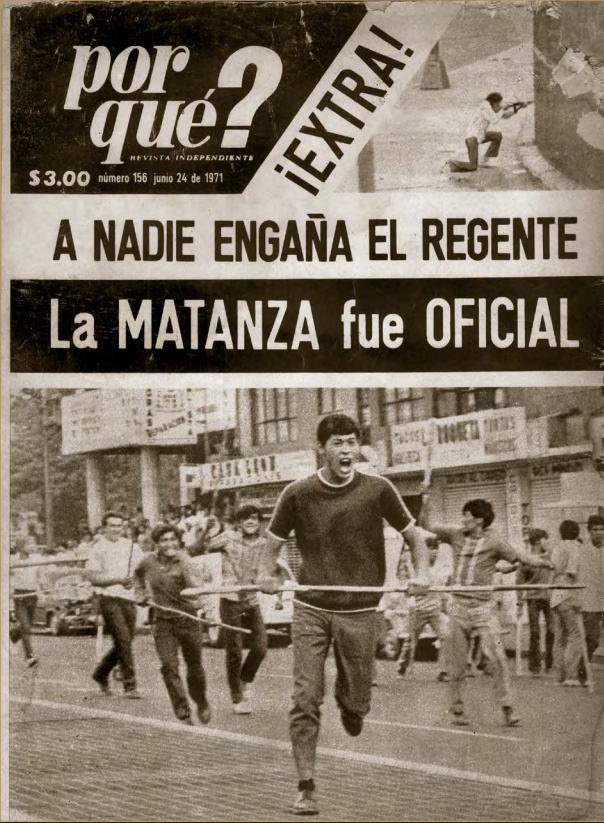 arlinmedrano_'s tweet photo. Hoy se cumplen 55 años de “El Halconazo” y la Generación Z recuerda al expresidente Luis Echeverría, agente de la CIA, en los primeros meses de su mandato solicitó al gobierno de los EE.UU formar a un grupo paramilitar para masacrar a estudiantes organizados.
 
AHORA SON LOS MISMOS QUE SE QUIEREN SUBIR A NUESTRAS CAUSAS. NO VAN A PASAR.