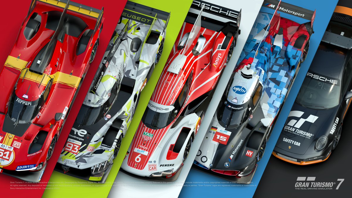 PlayStationEU's tweet photo. Ready for Le Mans? Take the PS Blog quiz and determine your ideal Hypercar for Gran Turismo 7 Update 1.70: https://t.co/dj2wJMOJ6j https://t.co/8C4hD8iVbK