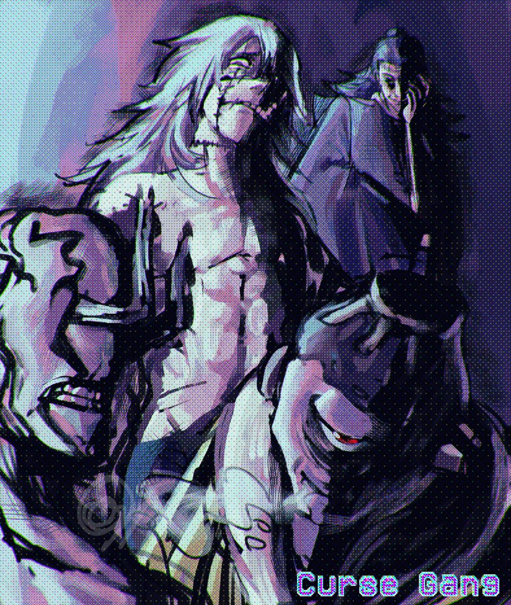 AongLegs2's tweet photo. — Do you like curses, right?
Curse Gang.
#jjk #artmoots #art https://t.co/QJZYFFBze4