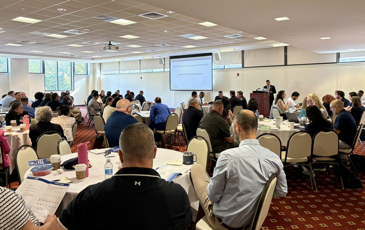 PhilaOEM's tweet photo. Yesterday, we held our final special event training with public safety planning and response partners for 2026 events like FIFA, Welcome America, MLB All-Star Game, and other large celebrations that the city will see during the United States 250th birthday. (1/2) https://t.co/CAbYzKFX5B