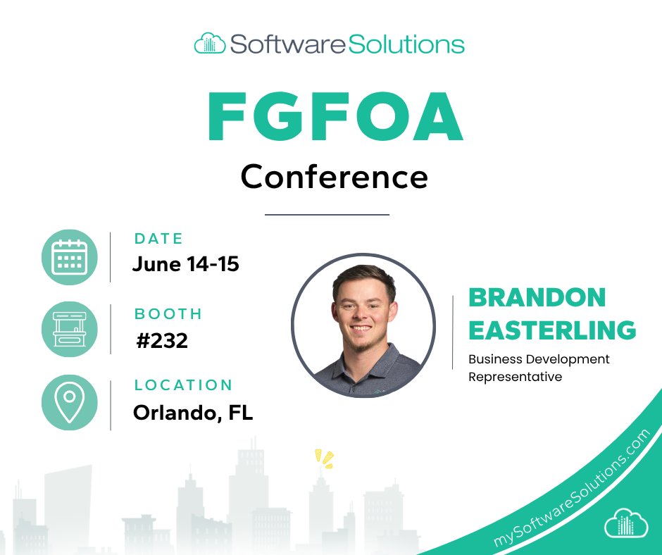 SSISoftware's tweet photo. Brandon will be attending the FGFOA conference starting Sunday.

Make sure to stop by Booth #232 and say "Hi!"

#LocalGov #GovTech #Florida #GFOA #Conference https://t.co/XfBhj2kPCK