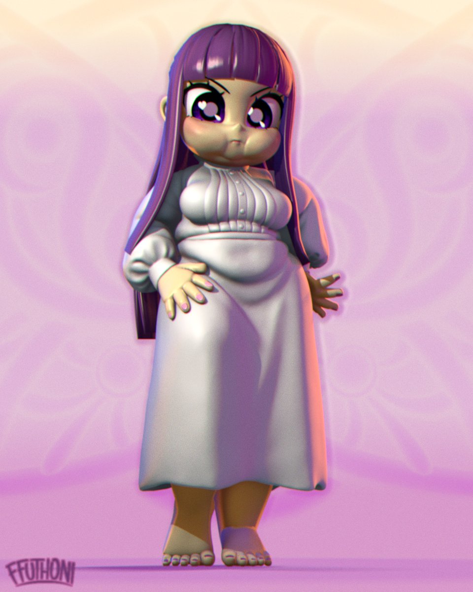ffuthoni's tweet photo. Thin Fern 🌿

They made her waaayyy too fat in the anime so i made her slimmer 

#b3d #Frieren #葬送のフリーレン #Fern #3d https://t.co/JUL2J5EAuE
