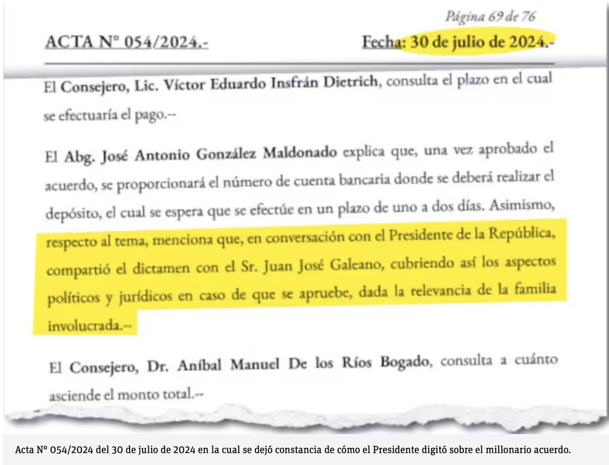 EFSantagada's tweet photo. El nivel de impunidad con el que se manejan es tal que hasta dejan asentado en un acta oficial que requirieron y obtuvieron cobertura política para favorecer a una familia "relevante".

La alternativa a la impunidad es que se trate de pelotudos matriculados, lo cual lo descarto. Para ser "letradito" no podés ser tan imbécil.