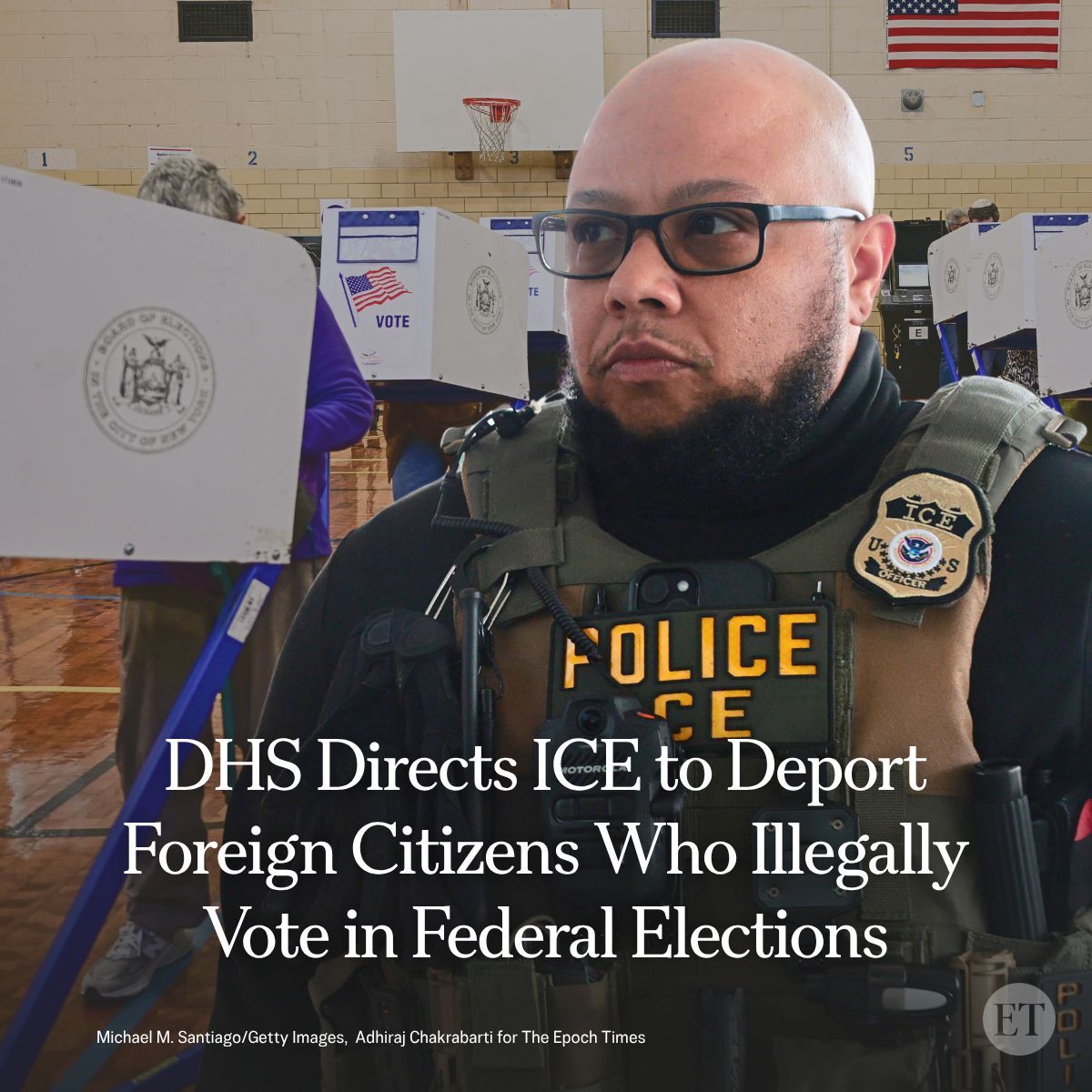 EpochTimes's tweet photo. The U.S. Department of Homeland Security has directed ICE to deport foreign citizens who vote in federal elections or falsely claim citizenship.

This follows a June 9 directive from agency general counsel James Percival, who emphasized stricter penalties for non-Americans illegally voting. “Only Americans should be electing America’s leaders,” Percival stated on X, noting that such actions dilute citizen votes and undermine democracy.

President Trump’s March 25, 2025, executive order called for verifying voter eligibility and prosecuting unlawful voting. The Immigration and Nationality Act allows removal of non-citizens for illegal voting or false citizenship claims, even without proving intent or securing a criminal conviction.

Percival instructed attorneys to pursue removal proceedings to the maximum extent. Acting Attorney General Todd Blanche affirmed the administration’s zero-tolerance stance. In Texas, over 2,700 potential noncitizens were flagged on voter rolls through database cross-checks.