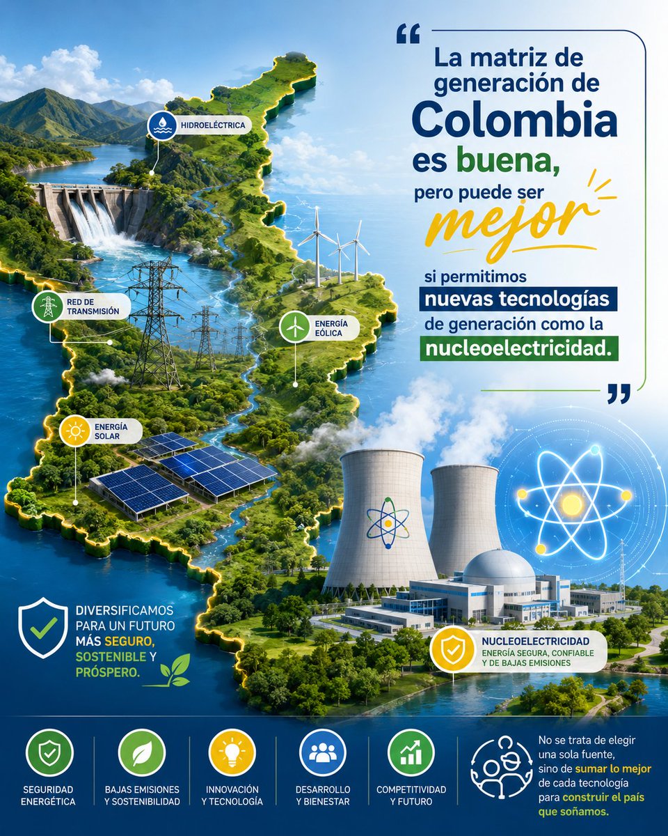 ElprofeChris21's tweet photo. Colombia cuenta con talento científico y médico para avanzar en aplicaciones nucleares pacíficas. Esperamos que @PalomaValenciaL @DidierLobo_Ch @Lidiosenado
@albertobemo respalden la discusión de la #LeyNuclearYa. https://t.co/t7NATHJvF6