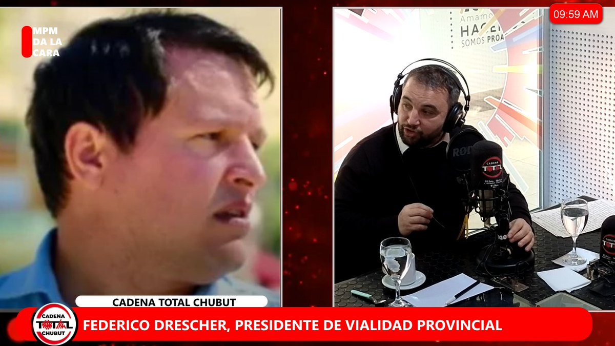 CadenaTotalChub's tweet photo. En vivo: Federico Drescher- Presidente de Vialidad Provincial.

" En temporada baja se hace mantenimiento preventivo en las rutas, para no estar en obra en temporada alta, que sean operativas". https://t.co/o0H1F85NrS