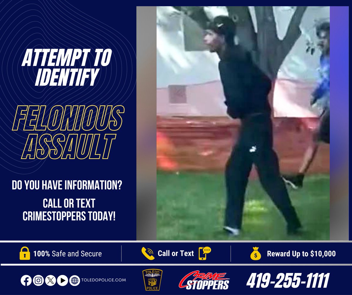 Toledo_PD's tweet photo. Old West End Festival Shooting Investigation Update: 

Following numerous interviews and investigative leads, arrest warrants have been issued for Ka Nye Taylor, who is wanted on 11 counts of Felonious Assault in connection with the June 6, 2026, shooting at the Old West End Festival.

Ka Nye Taylor, 20 years of age, is a black male, 5’11, 130 lbs, with black hair and brown eyes. 

Investigators have also obtained photographs of a second shooter and are seeking the public's assistance in identifying him.

Anyone with information regarding the whereabouts of Ka Nye Taylor or the identity of the second shooter is encouraged to call or text Crime Stoppers at 419-255-1111. Tipsters may remain anonymous.

A reward of up to $10,000 is available through Crime Stoppers for information leading to their arrests.

The US Marshals Service has also offered an award of up to $5,000. 

This investigation remains active and ongoing.