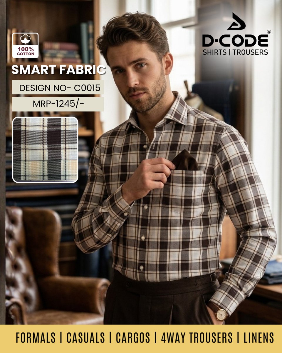 DcodemenTrouser's tweet photo. Sharp style meets smart comfort for every confident modern gentleman
#DCode #SmartFabric #MensFashion #FormalWear #OfficeStyle #SmartLook #ClassicStyle #FashionForward #GentlemanStyle #premiumfashion

{DCode ,SmartFabric ,MensFashion ,FormalWear ,OfficeStyle ,SmartLook https://t.co/LekHPtuf5J