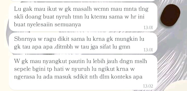 SkychococoC's tweet photo. Mau ngelabrak aja hrus bawa2 gua, lu udh gde neng hrus bisa nyelesain mslh sendiri, gk ush bwa2 orng yg gk ada sngkut paut nya, mentang² kta temenan udh dri SMK, msalah lu juga hrus jdi msalh gua gtu? Sorry ya fren gua kdang ngurusin mslh sndiri aja msihblm benr aplgi ngurusin lu https://t.co/hOSwPDQskR