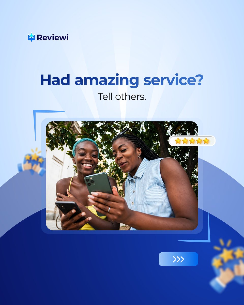 Reviewi_app's tweet photo. Your experience could help someone make a better buying decision. 

Have you left a review before? 

Whether a business exceeded your expectations or left you disappointed, your feedback can help other customers make better buying decisions. https://t.co/mAbQn2Yw7Z