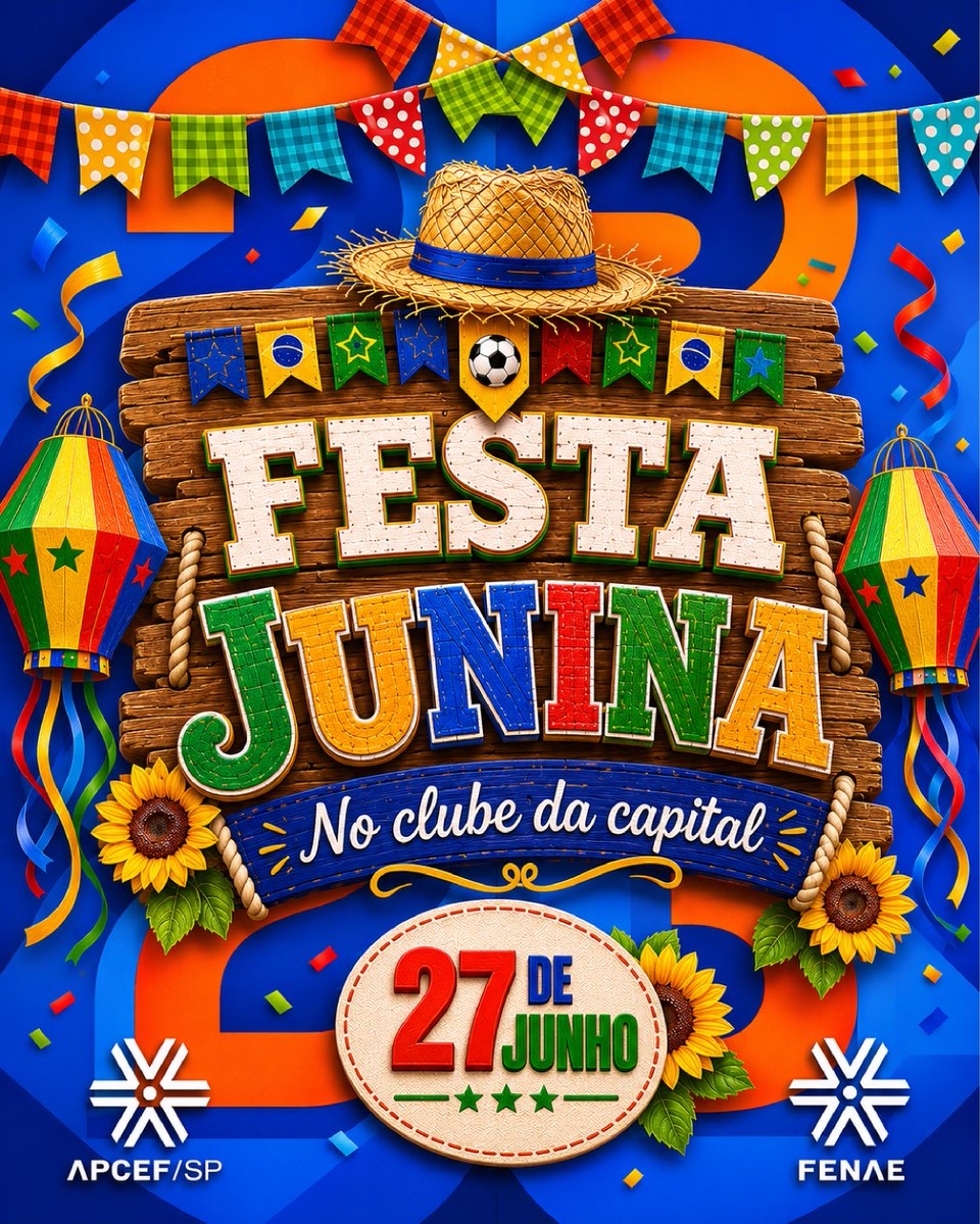 apcefsp's tweet photo. 🌽✨Já escolheu sua roupa xadrez? A Festa Junina da Apcef/SP está chegando!
Venha aproveitar um dia de muita música, comidas típicas, diversão e confraternização com toda a família. 💙🔥

Garanta seu ingresso: https://t.co/30ib6YyfuJ

#FestaJunina #Arraial #Confraternização https://t.co/VYBuS42G37