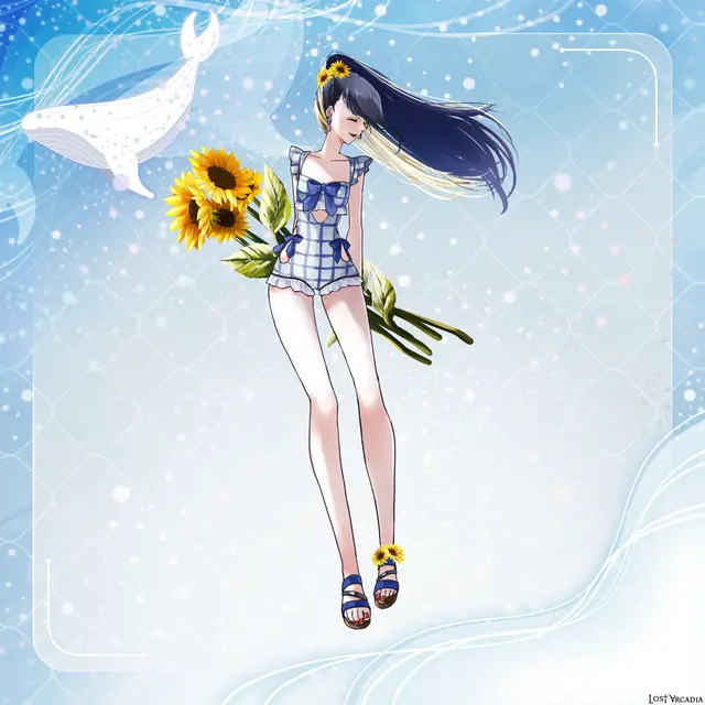 illustmachico's tweet photo. 普通の水着もかけまーーーす！！！水着落ち着いてきたらピンナップも開けまーす！どうじょよろしくおねがいします！
『ロスト・アーカディア』（C）発注したお客様/磯島まちこ/Re:version https://t.co/6EDtlJgZ5W