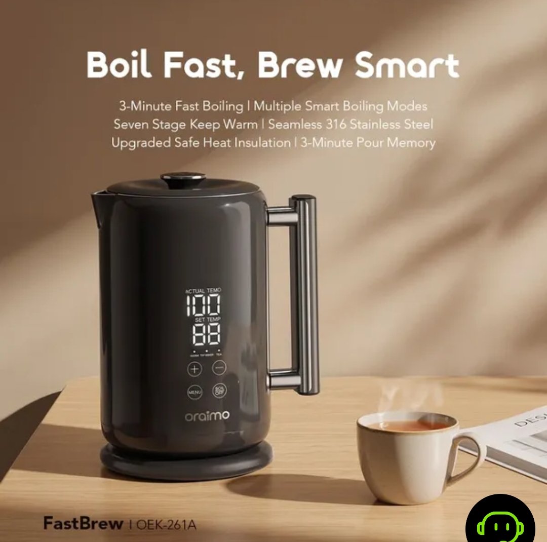 dollarbug01's tweet photo. 🔥Get 45% off Oraimo FastBrew Fast Smart 1.7L 316 Stainless Steel Electric Kettle using the coupon code and affiliate link below 👇👇👇

Coupon code: h935zvl1
Affiliate link :https://t.co/yWgYAPnipy

Hurry up and get yours now👍 https://t.co/f2z9E3yNyS