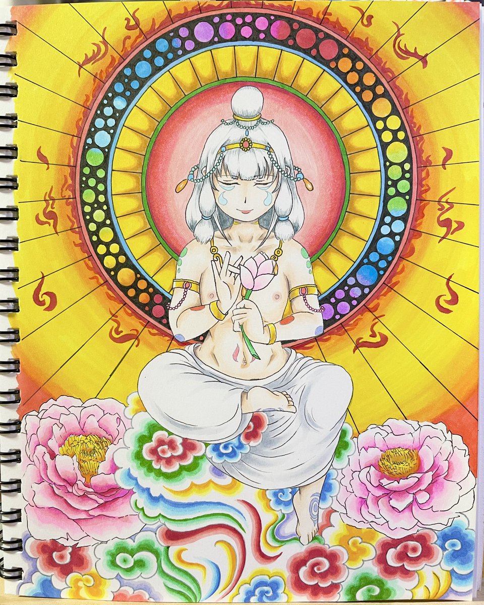 yonadamaru's tweet photo. 今までの絵はコピックのスケッチブック(Sサイズ)に描いてたので、小さい絵には慣れてるのだが大きな絵となると何とも･･･
何を描いても下手くそなのはどうしようも無いので、「アイデア」と「実行に移す気力」がとにかく欲しい今日この頃。 https://t.co/n63PKYBAVo
