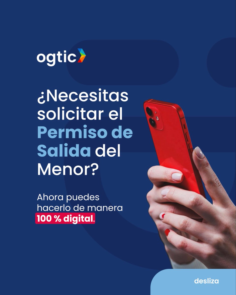 OGTICRDO's tweet photo. ¡Un paso más hacia la digitalización de los servicios!

Desde la #OGTIC hemos impulsado la integración tecnológica que permite solicitar el Permiso de Salida de Menor 100 % en línea, conectando instituciones, identidad digital, Cuenta Única Ciudadana y firma digital en un solo proceso.

Esta innovación facilita un trámite más ágil, seguro y confiable, permitiendo a las familias dominicanas gestionar su solicitud desde cualquier lugar y dispositivo, sin desplazamientos ni procesos presenciales innecesarios.

#PSM #GobiernoDigital #EdgarBatista