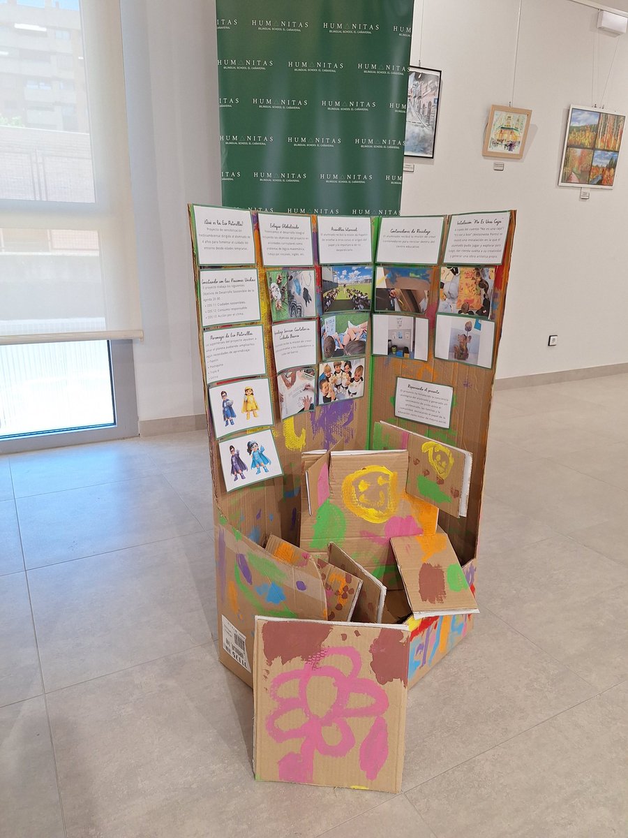 Vicalvablog's tweet photo. Exposición de trabajos de alumnos de 4 años del colegio Humanitas de El Cañaveral, en el C.C. Fuente de San Pedro-Valderribas en #Vicálvaro https://t.co/YiW6Zi13Ao