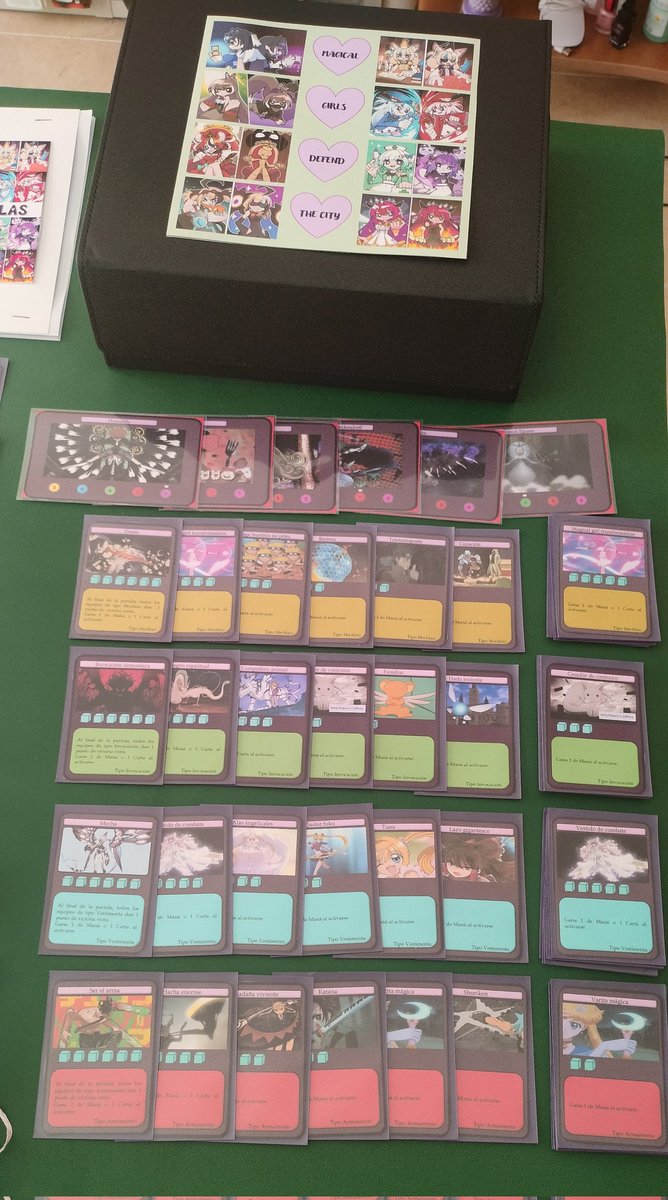 KatoTJ's tweet photo. Hice un jueguito de mesa. Es básicamente un Ciudadelas pero con chicas mágicas y temática anime. Los dibujos de las cartas de personaje están dibujados por @Sico_de_Seraph https://t.co/WSiJ0KFmKA