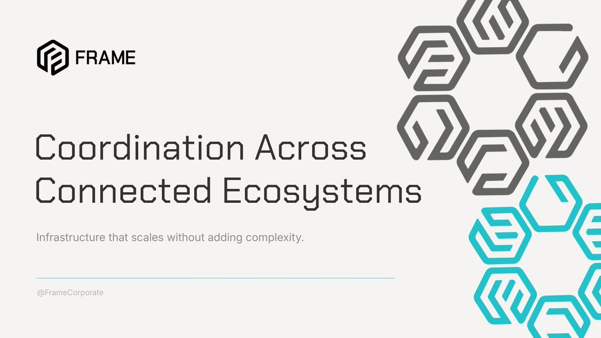 FrameCorporate's tweet photo. Enterprise blockchain adoption depends on infrastructure that can coordinate data and settlement across connected ecosystems. 

Fragmentation increases complexity at scale. 

#enterprise #blockchain https://t.co/YLQksZzDAX