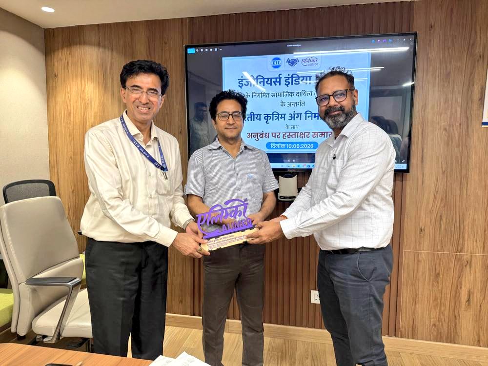 ALIMCOHQ's tweet photo. Moving forward with a shared vision of social inclusion and empowerment!
Today marks a significant milestone as #ALIMCO (Artificial Limbs Manufacturing Corporation of India) and #EIL (Engineers India Limited) officially signed a Memorandum of Understanding (MoU) for a mega #CSR project valued at ₹4.00 Crores.
Under this noble initiative, specialized distribution camps will be organized across 10 different locations. These camps will focus on providing high-quality assistive devices and aids to Persons with Disabilities (Divyangjan) as well as Senior citizens, helping them lead more independent and fulfilling lives.
@EngineersIND
#ALIMCO #EngineersIndiaLimited #EIL #CSRProject #CorporateSocialResponsibility #SocialInclusion #Empowerment #Divyangjan #GovernmentOfIndia #MakingADifference
