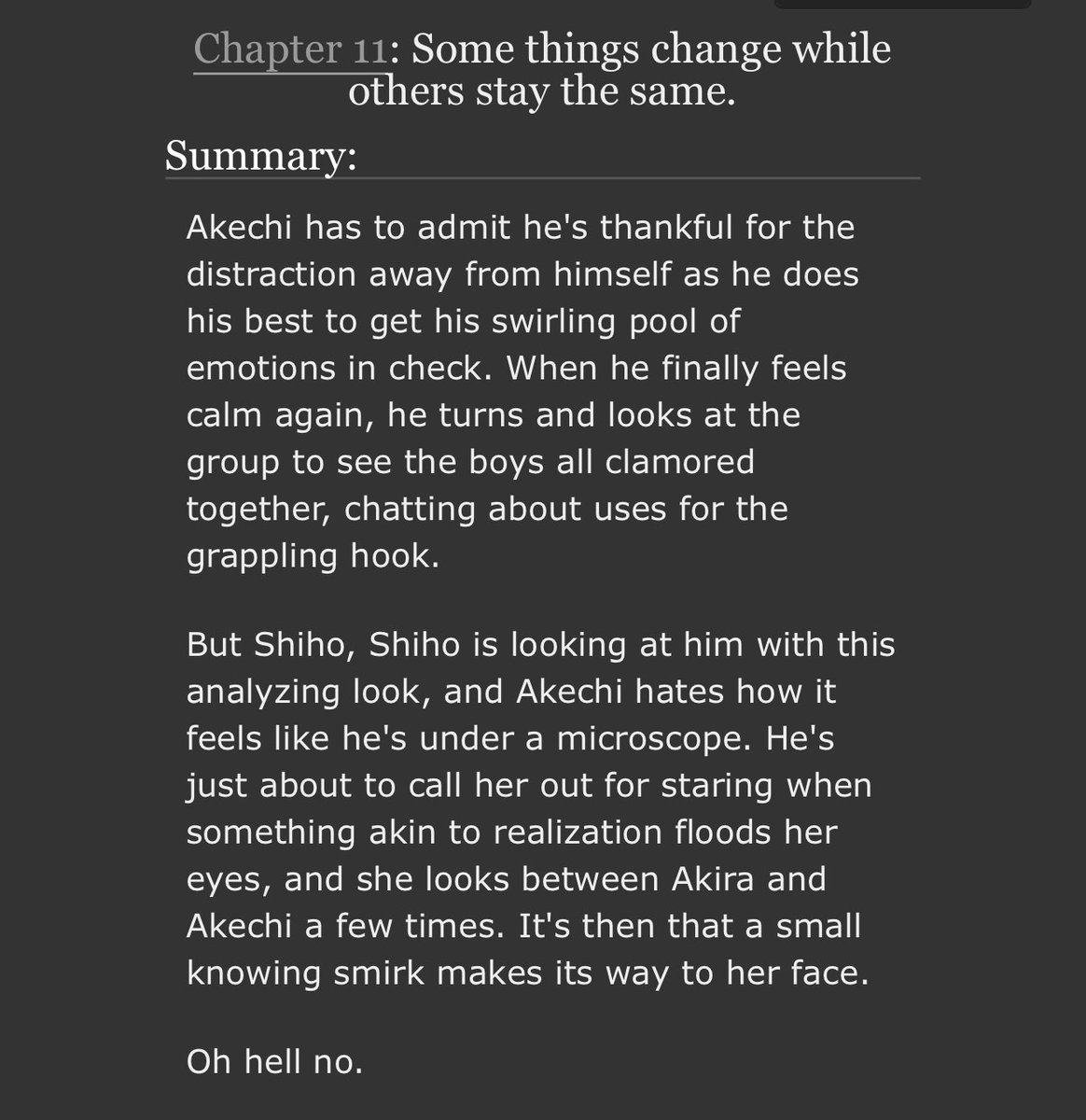 lnfiniteWriting's tweet photo. “Do you remember?”

NG+ AU
Wildcards remember.
New phantom thieves, palaces, and confidants.

Update today.
160k+ words
11 Chapters https://t.co/YrFWiUT3TB