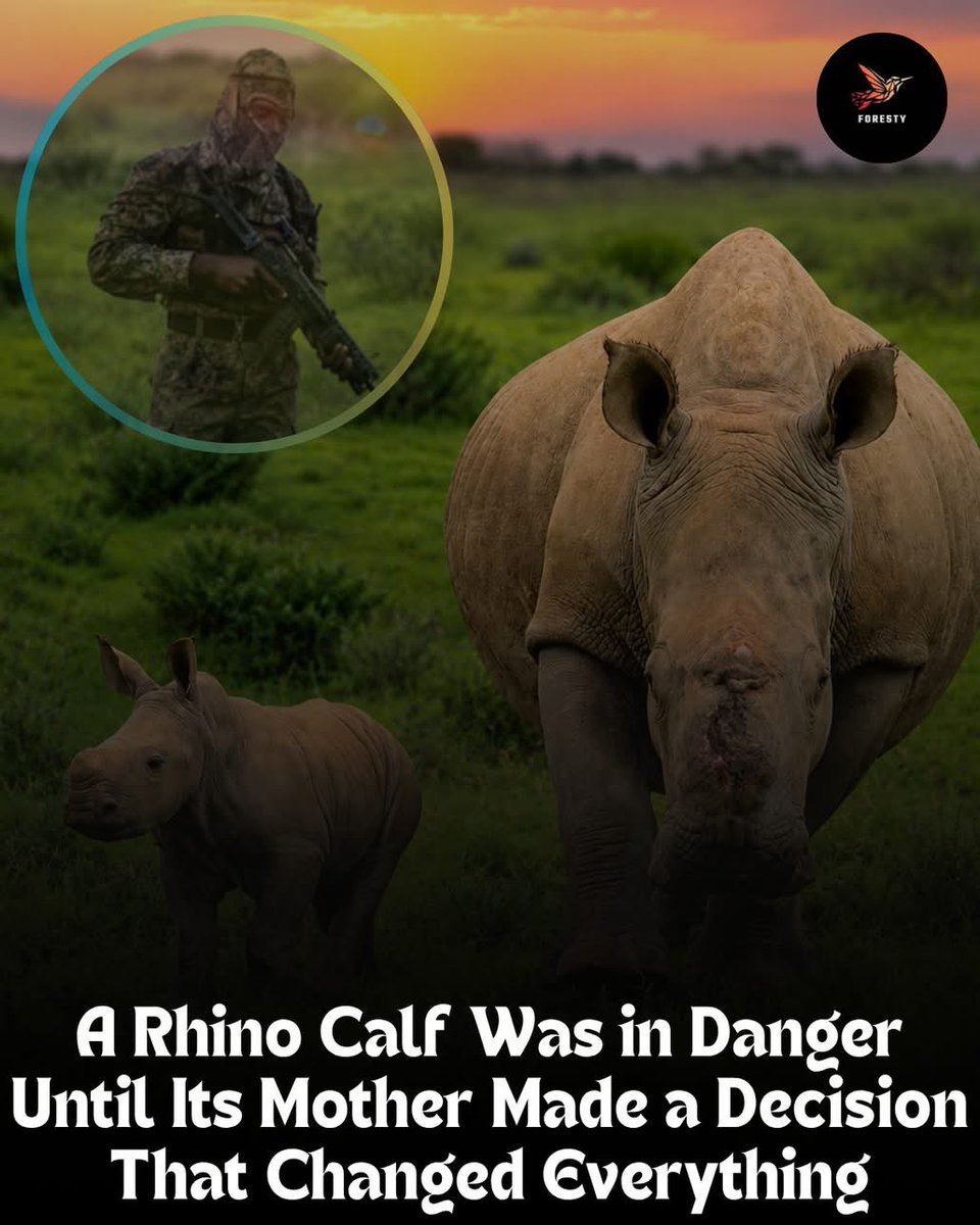 Protect_Wldlife's tweet photo. When poachers meet their match….

He came armed, he came prepared, and he thought he had the upper hand. He was wrong. In South Africa's Kruger National Park, a poacher tracking a vulnerable White Rhino calf met the one force on the planet he didn't see coming ~ and the moment has gone completely viral.

Before he could raise his high-caliber rifle, the calf's mother was already moving. All 4,000 pounds of her.

The massive Rhinoceros launched a full-velocity charge, running the armed intruder down and trampling him before he had a single second to react. Anti-poaching rangers who uncovered the scene found exactly what the internet is now calling a textbook case of wildlife retaliation ~ and nobody quite knows how to feel about that.

Well, that's not entirely true. Millions of people know exactly how they feel.

The footage and the story have sparked fierce debate online, with millions calling it a flawless act of self-defense by mother nature herself. On one side, people are cheering. On the other, the conversation gets complicated fast. But here's the thing nobody can argue with ~ that mother did what any mother would do. She protected her baby.

In a country where Rhino poaching remains one of the most brutal and relentless threats to wildlife survival, this moment landed differently. Not as a tragedy. Not as a cautionary tale. For many, it landed as justice.

The Rhino calf was unharmed. The mother walked away. And the story traveled around the world in hours.

#RhinoMom #KrugerNationalPark #AntiPoaching #WildlifeJustice #ProtectRhinos