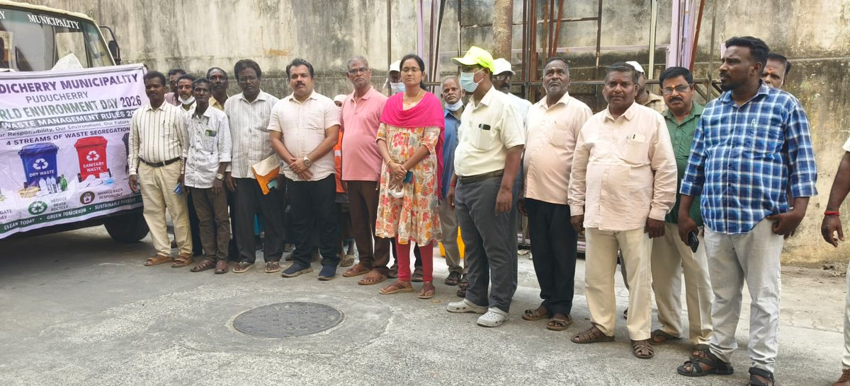 Pdymunicipality's tweet photo. WED 2026 – General Cleanliness Awareness Programme.
On the occasion of World Environment Day 2026, a General Cleaning and Public Awareness Programme was conducted today at Orleanpet Constituency, Puducherry. 
#WED2026
#SwachhBharat
@SwachhBharatGov 
@moefcc https://t.co/6C4DQje78k