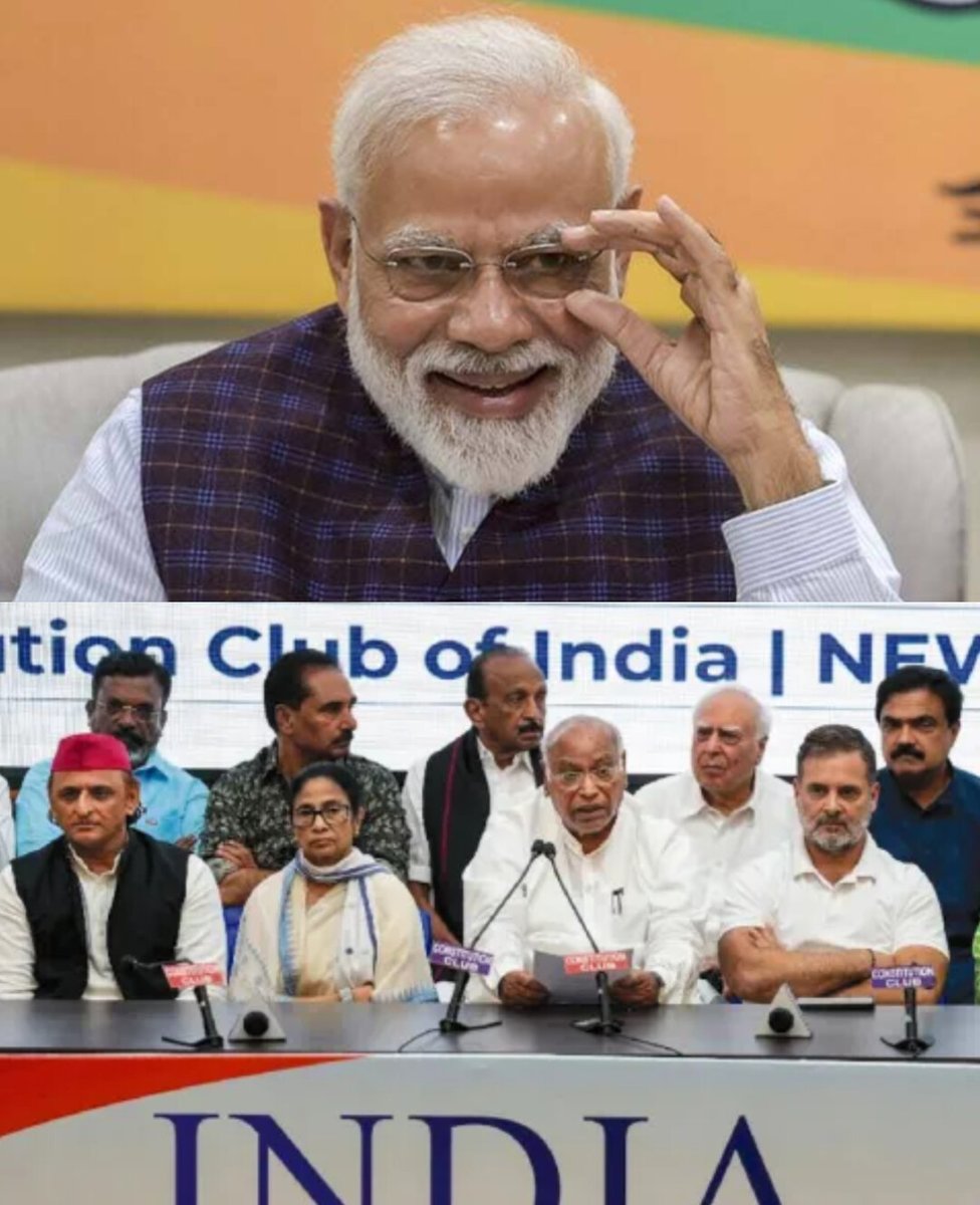 dfmemesworld's tweet photo. Politician so goated, that he forced all opposition leaders who hate each other join hands 😂
.
Humiliation of the highest order 
.
#India #Modi https://t.co/OEC9lA9zNQ