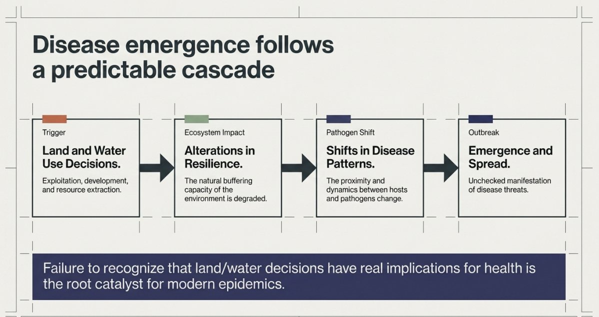 UCT_OHRU's tweet photo. To combat emerging diseases, we must recognize the undeniable link between human, domestic animal, and wildlife health. The Manhattan Principles provide  holistic, interdisciplinary approaches to protect life on Earth 🌍
 #OneHealth #DiseasePrevention #Ecosystems https://t.co/uQrpd1QEDn