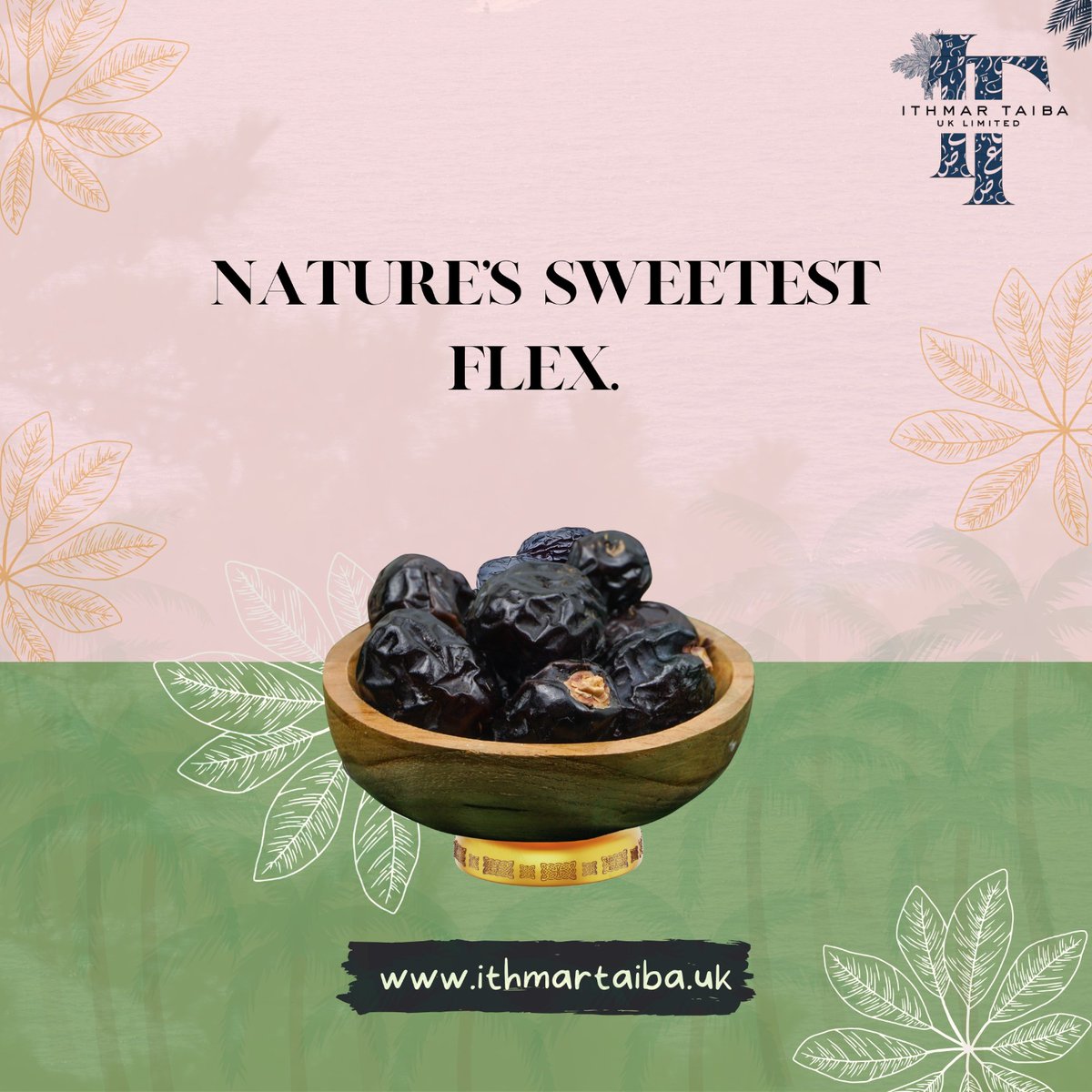 IthmarUk's tweet photo. Hydrate yourself with Premium Ithmar Taiba Ajwa dates. 
Visit our website to get more information:https://t.co/yob72dY9VZ
#AjwaDates #DatesFruit #HealthySnacking #PremiumDates #Ajwa #NaturalEnergy #HealthyLifestyle #MadinaDates #OrganicFood #Superfood #HealthyEating #DateLovers https://t.co/WYlYGOWGcX