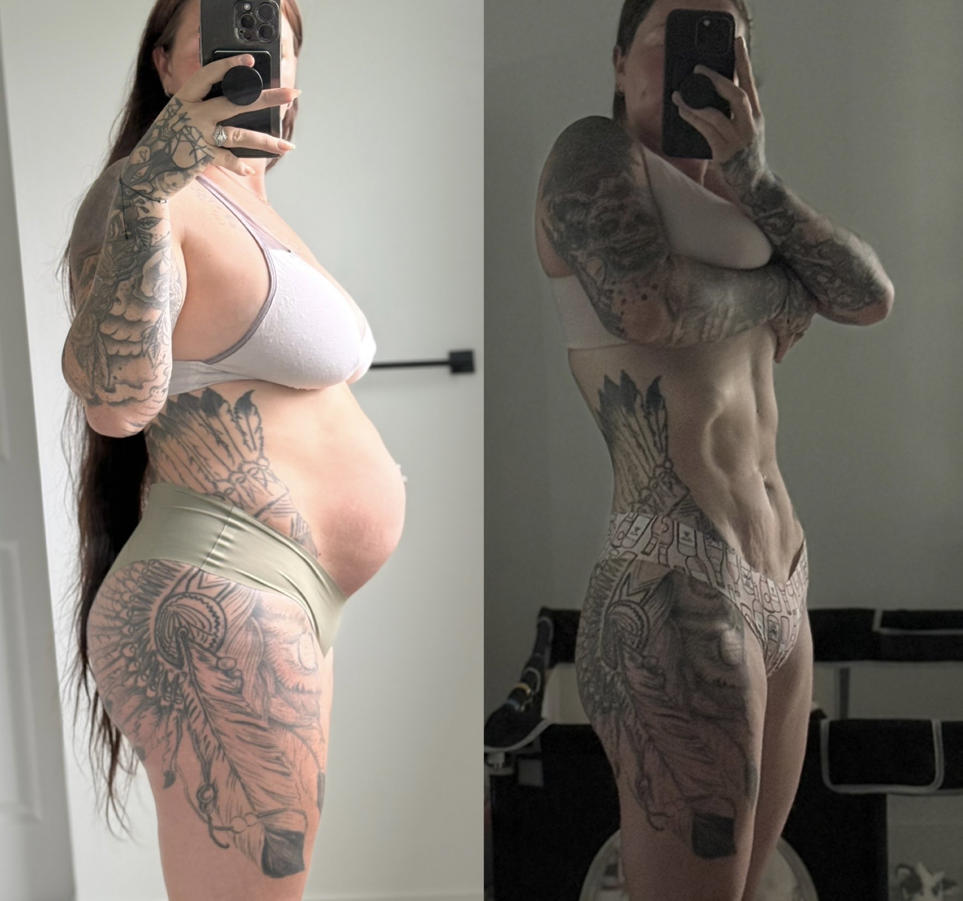 2 days postpartum VS 9 months postpartum 185lbs vs 165lbs https://t.co/ciZ36QOn5q