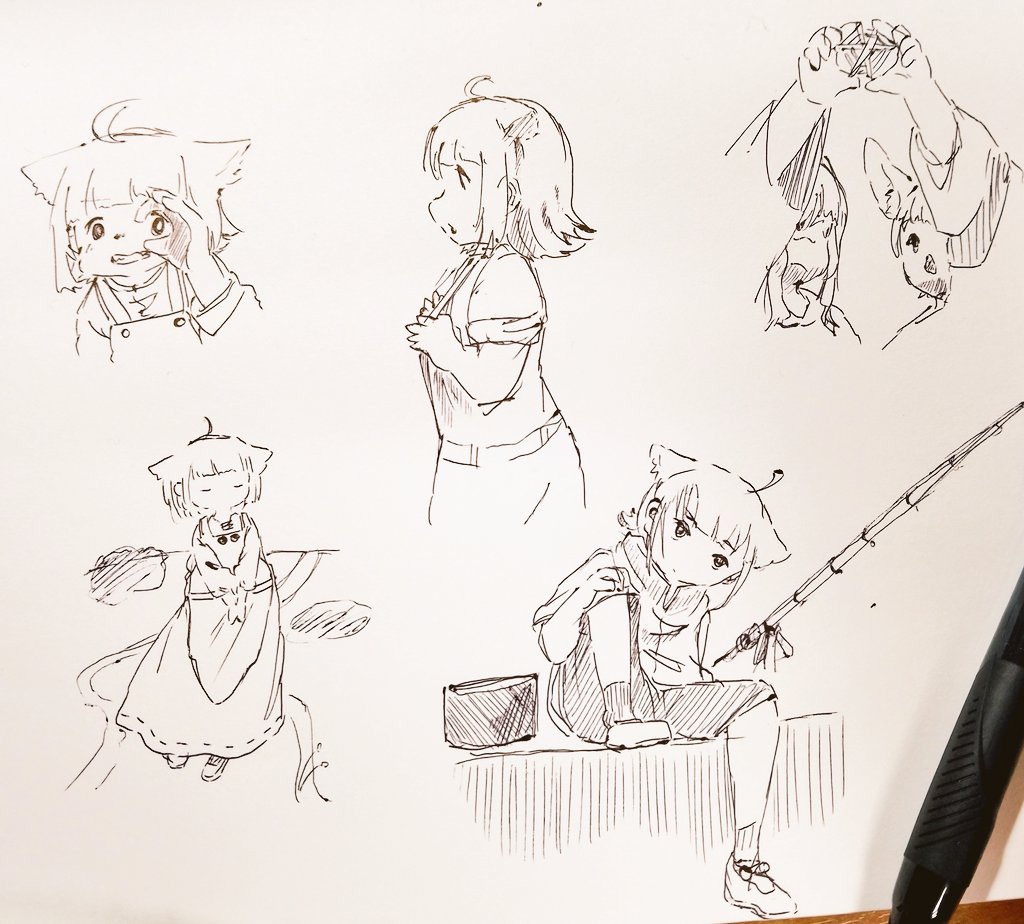 sinamon_22's tweet photo. 近々僕の代理[香モン]の
ミニ原画販売致します!!

これは案イラストたち〜
髪結ってるの良いよなぁ✨
 #香辛料シナモン https://t.co/7TAKLOKR9h