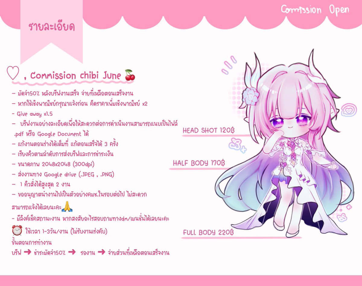 whiteexxn's tweet photo. (rt appreciated ˚ )
- rt สุ่มแจกคมช. half body 1 คนค่ะ (ෆ˙ᵕ˙ෆ)

♡ ,สวัสดีค่ะ มาเปิด Commission chibi รับ(0/4)คิวคั้บ 🌷✨

— Full body 220฿
— Half body 170฿
— Headshot 120฿

เพิ่มเติม💖 : https://t.co/4HlGZxcMHE
💌สอบถาม/จองคิว ทาง dm หรือ เมนชั่นได้เลยคับผม🧤

 #commissionTH https://t.co/szdfe6AE4c