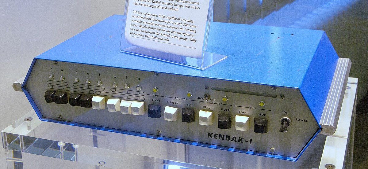 tommithetechie's tweet photo. This little guy is the Kenbak-1 personal computer. Released in 1971 by John Blankenbaker of Kenbak Corporation, it is widely considered by historians and institutions like the Computer History Museum to be the first personal computer. Built before microprocessors were available, it used 7400-series TTL logic chips instead of a one-chip CPU.

Fun Fact: The name "Kenbak" is simply a clever substring of its inventor's last name, John Blankenbaker! He felt his full surname was a bit too long to be catchy and marketable, so he got a little creative.

https://t.co/iEtNCQMUqe 
https://t.co/de41h1xJV4 
https://t.co/NsIhOp8549 

#RetroTech #RetroComputing #ComputerHistory